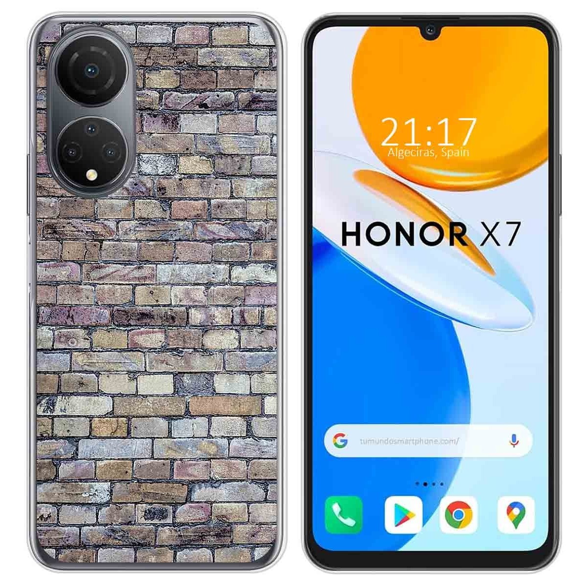 Funda Silicona para Huawei Honor X7 diseño Ladrillo 02 Dibujos