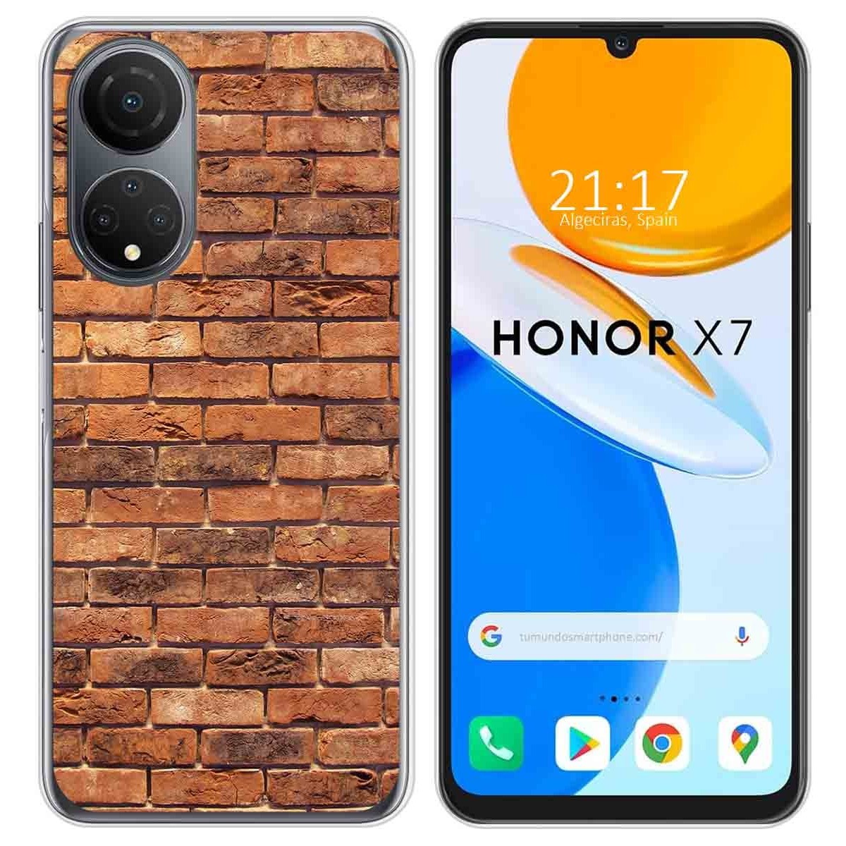 Funda Silicona para Huawei Honor X7 diseño Ladrillo 04 Dibujos