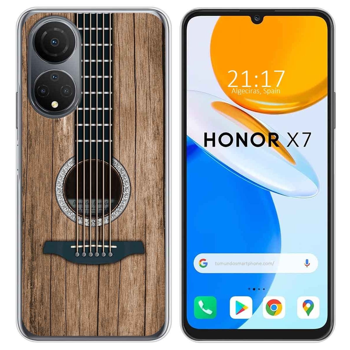 Funda Silicona para Huawei Honor X7 diseño Madera 11 Dibujos