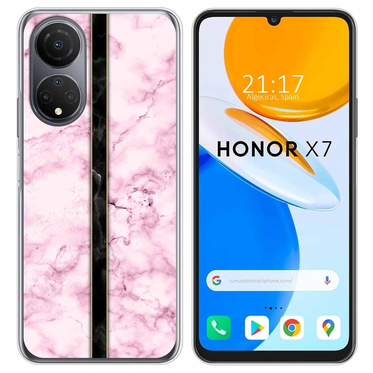 Funda Silicona para Huawei Honor X7 diseño Mármol 04 Dibujos