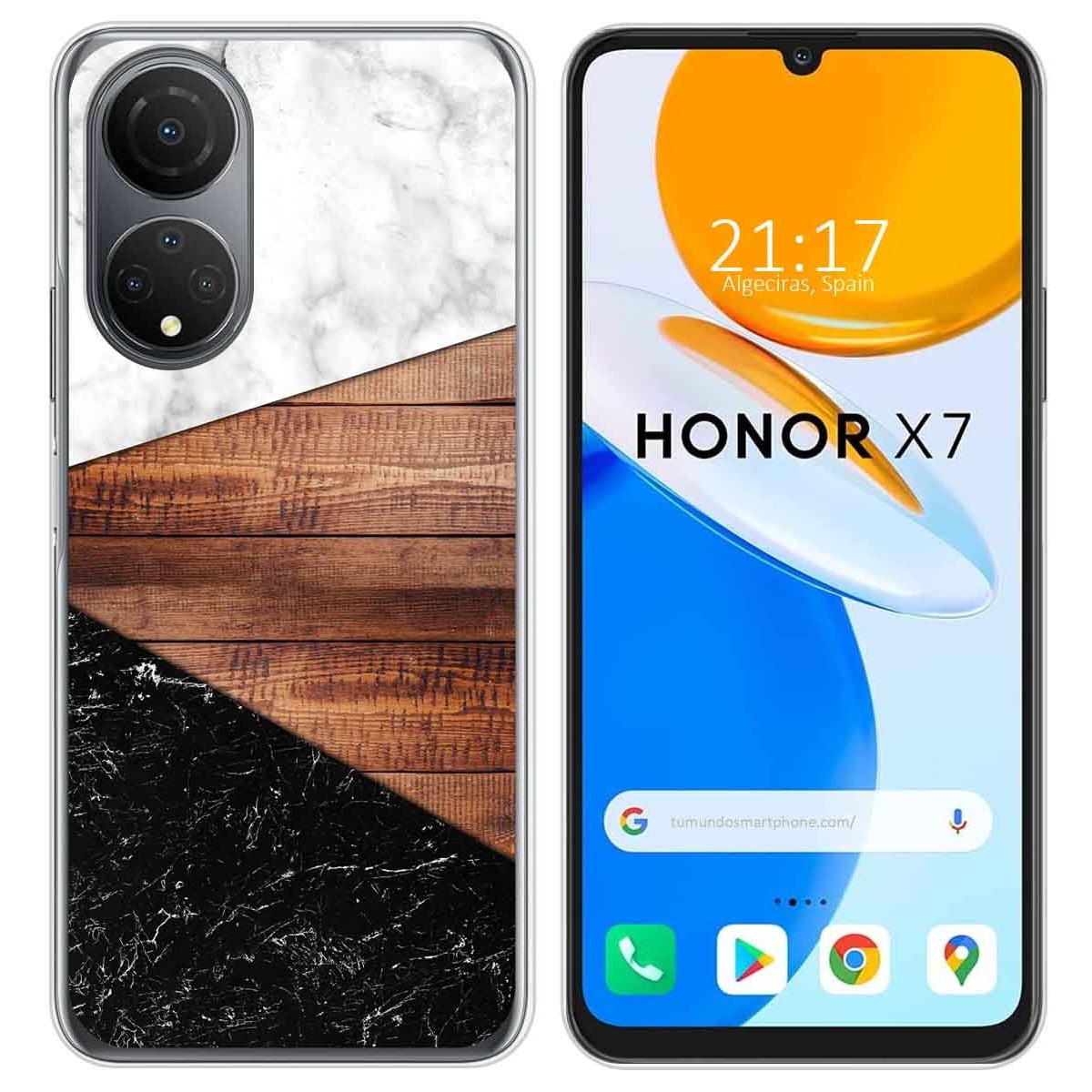 Funda Silicona para Huawei Honor X7 diseño Mármol 11 Dibujos