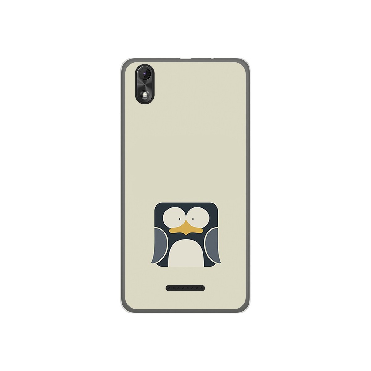 Funda Gel Tpu para Wiko Lenny4 Plus Diseño Pingüino Dibujos