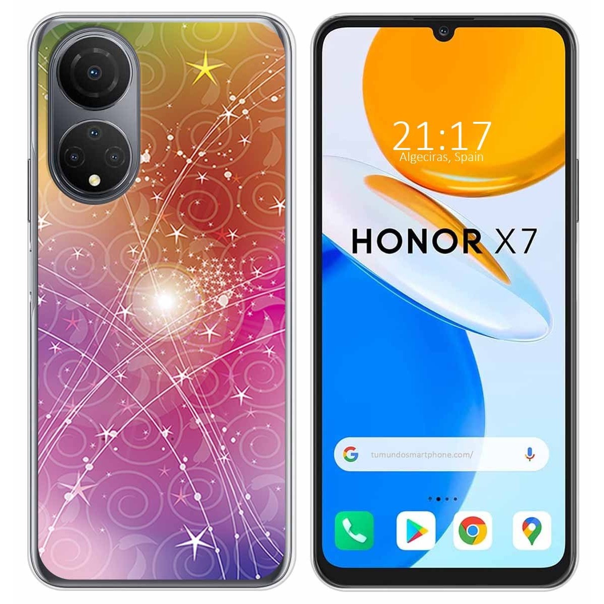 Funda Silicona para Huawei Honor X7 diseño Abstracto Dibujos