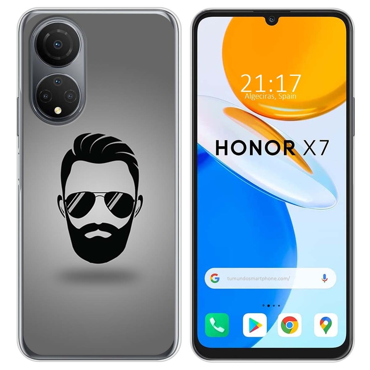 Funda Silicona para Huawei Honor X7 diseño Barba Dibujos