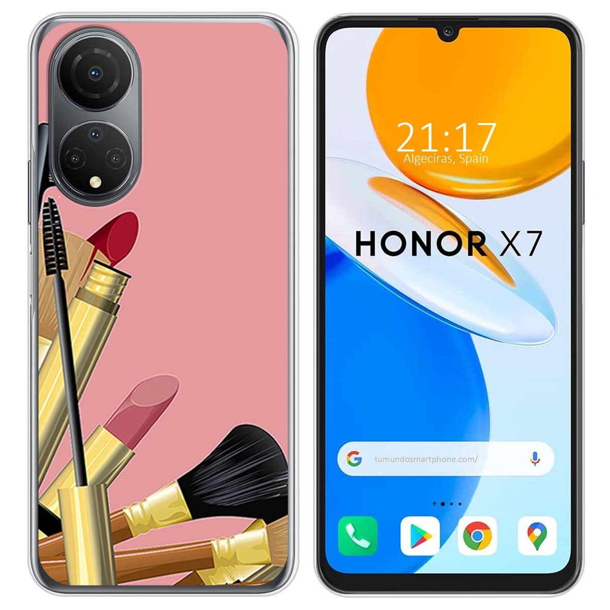 Funda Silicona para Huawei Honor X7 diseño Brochas Dibujos