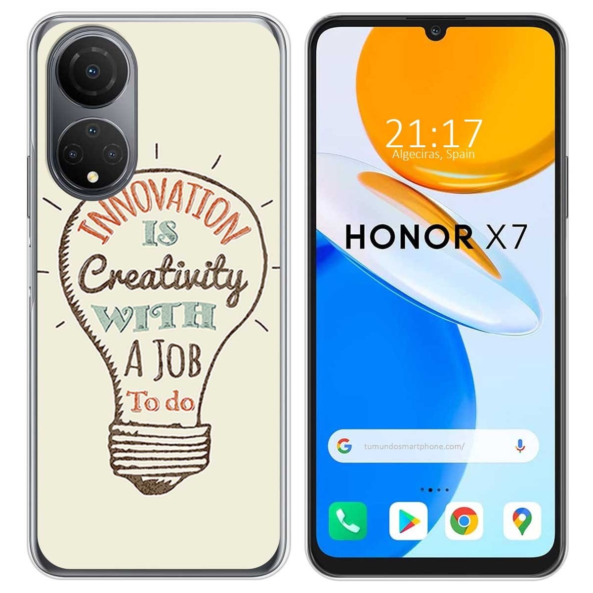 Funda Silicona para Huawei Honor X7 diseño Creativity Dibujos