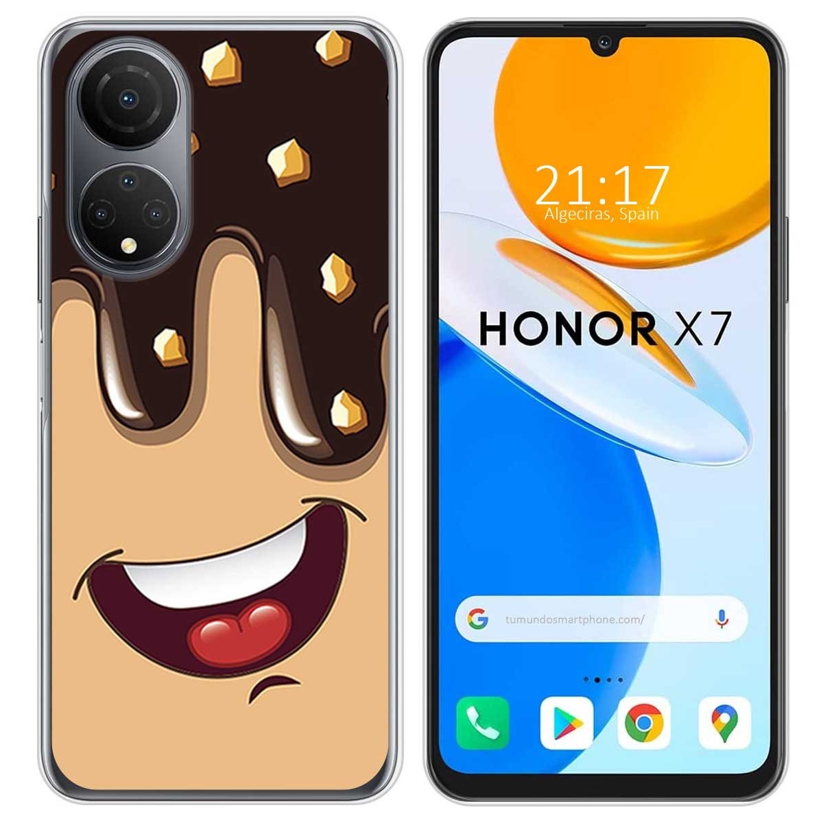 Funda Silicona para Huawei Honor X7 diseño Helado Chocolate Dibujos