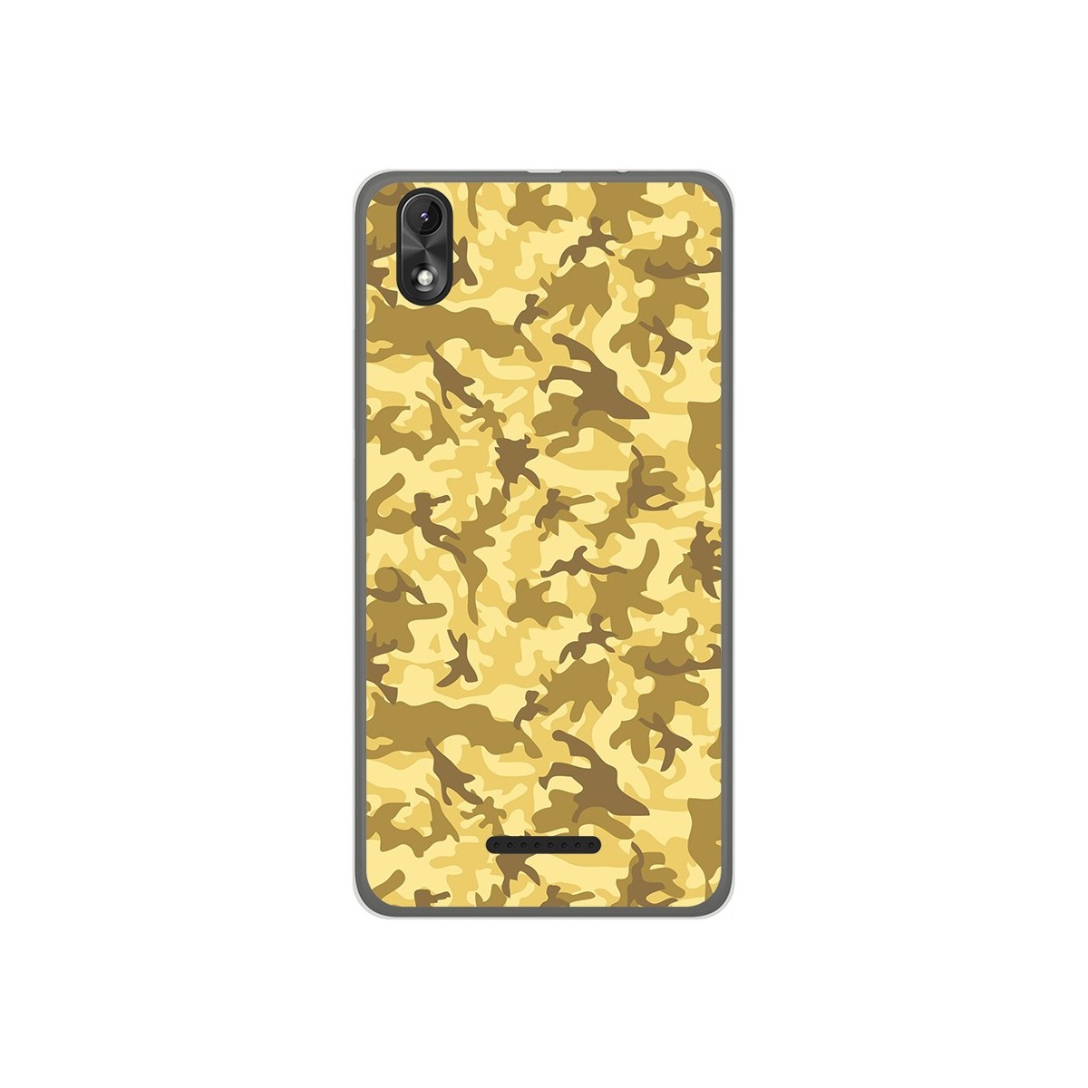 Funda Gel Tpu para Wiko Lenny4 Plus Diseño Sand Camuflaje Dibujos