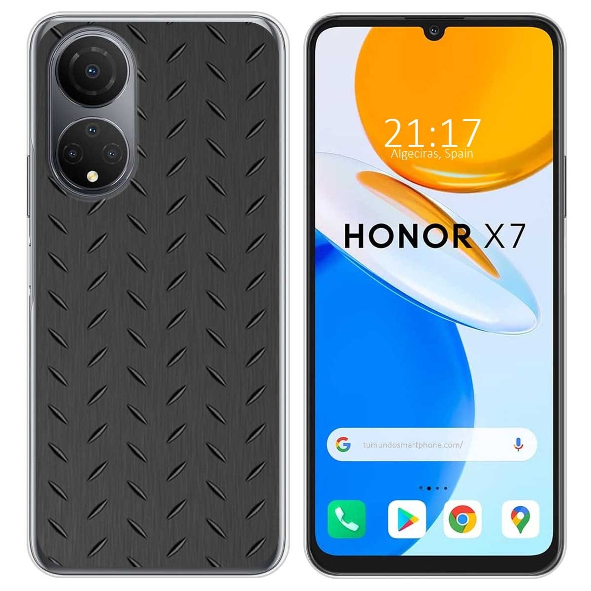 Funda Silicona para Huawei Honor X7 diseño Metal Dibujos