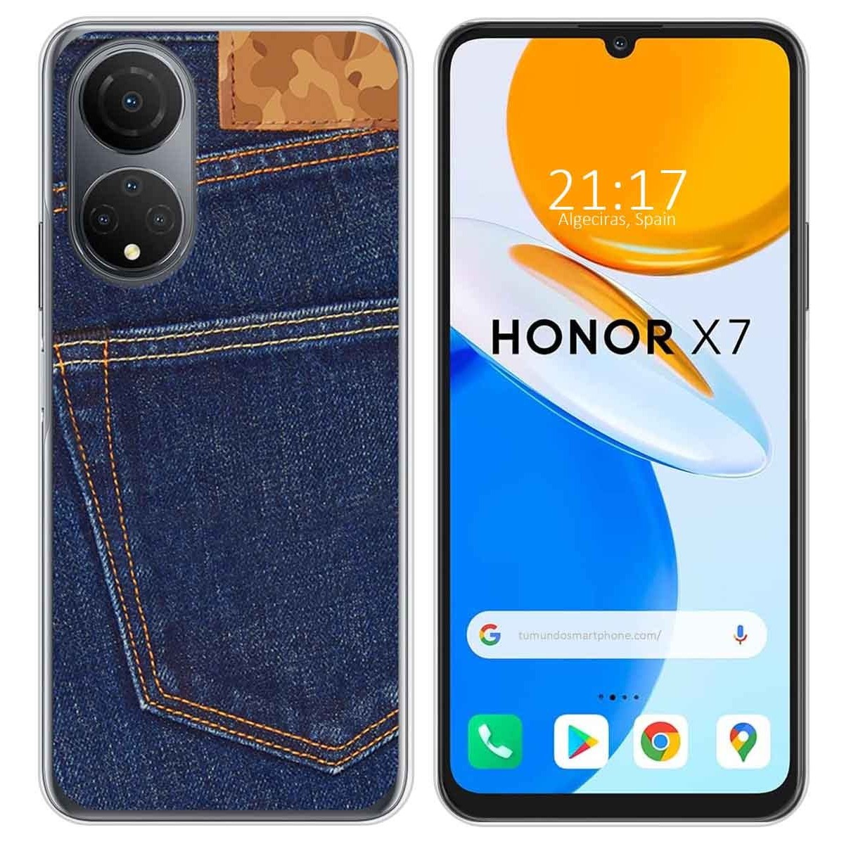 Funda Silicona para Huawei Honor X7 diseño Vaquero Dibujos