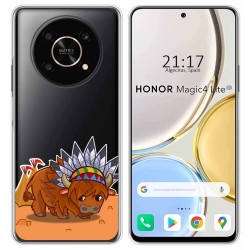 Funda Silicona Transparente para Huawei Honor Magic 4 Lite diseño Bufalo Dibujos