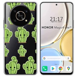 Funda Silicona Transparente para Huawei Honor Magic 4 Lite diseño Cactus Dibujos