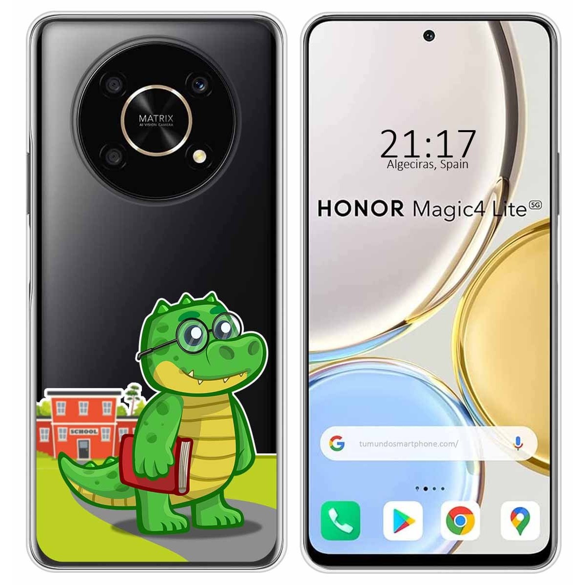 Funda Silicona Transparente para Huawei Honor Magic 4 Lite diseño Coco Dibujos