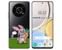 Funda Silicona Transparente para Huawei Honor Magic 4 Lite diseño Conejo Dibujos