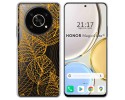 Funda Silicona Transparente para Huawei Honor Magic 4 Lite diseño Hojas Dibujos