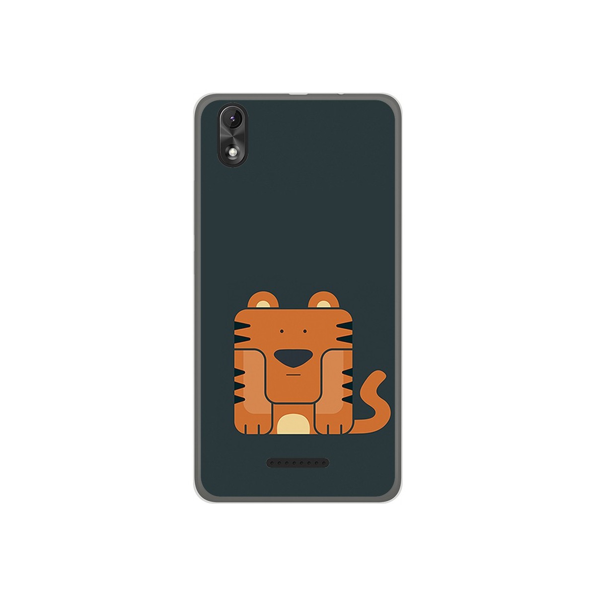 Funda Gel Tpu para Wiko Lenny4 Plus Diseño Tigre Dibujos