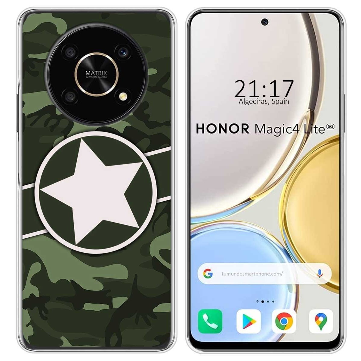 Funda Silicona para Huawei Honor Magic 4 Lite diseño Camuflaje 01 Dibujos