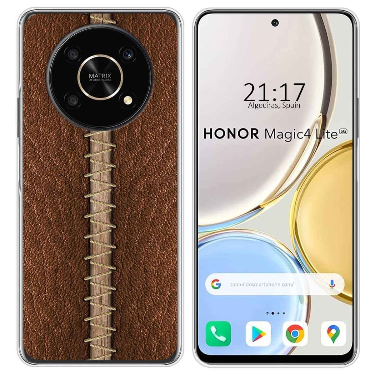 Funda Silicona para Huawei Honor Magic 4 Lite diseño Cuero 01 Dibujos