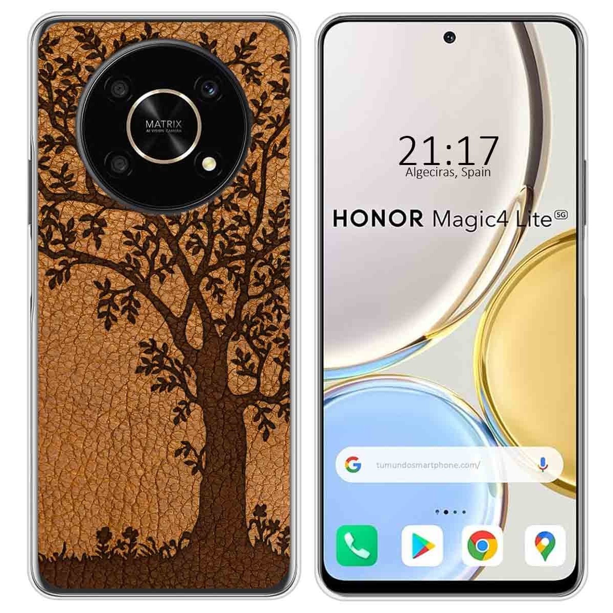Funda Silicona para Huawei Honor Magic 4 Lite diseño Cuero 03 Dibujos