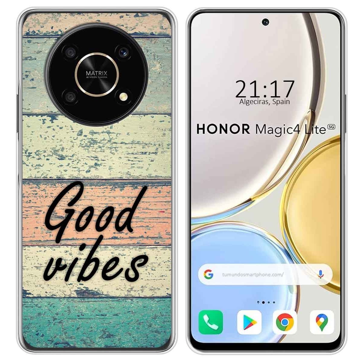 Funda Silicona para Huawei Honor Magic 4 Lite diseño Madera 01 Dibujos