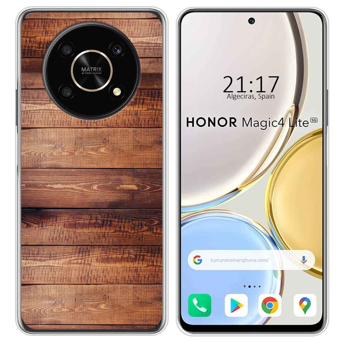 Funda Silicona para Huawei Honor Magic 4 Lite diseño Madera 02 Dibujos