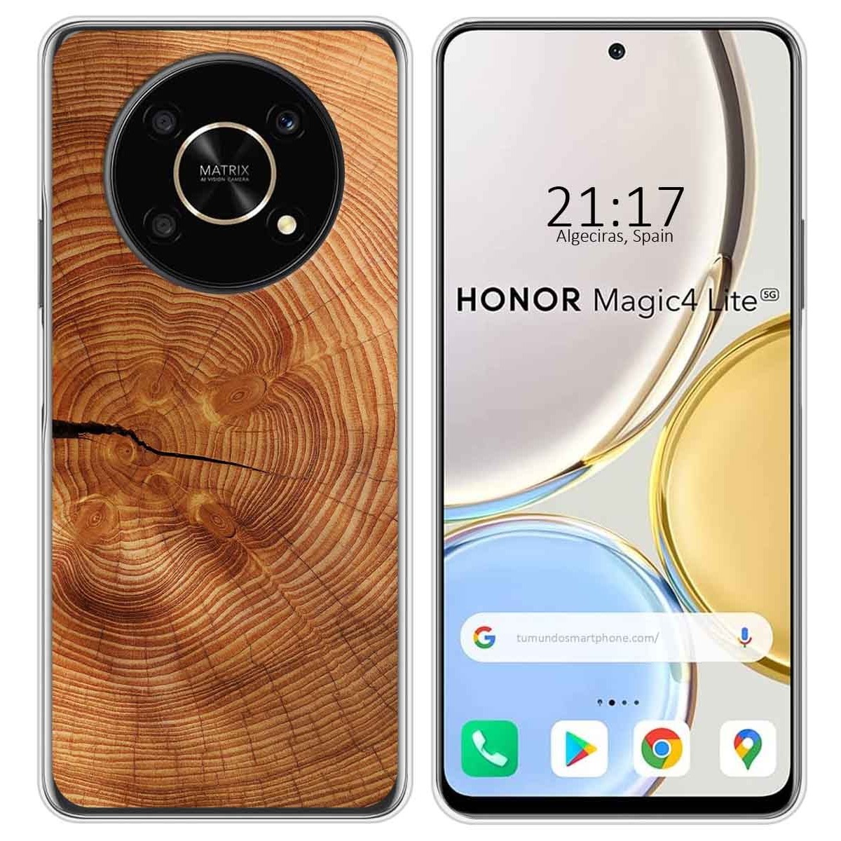 Funda Silicona para Huawei Honor Magic 4 Lite diseño Madera 04 Dibujos