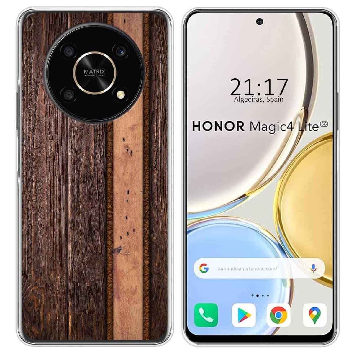 Funda Silicona para Huawei Honor Magic 4 Lite diseño Madera 05 Dibujos