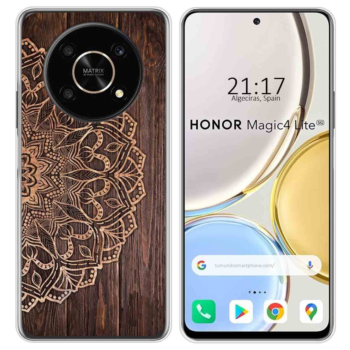Funda Silicona para Huawei Honor Magic 4 Lite diseño Madera 06 Dibujos