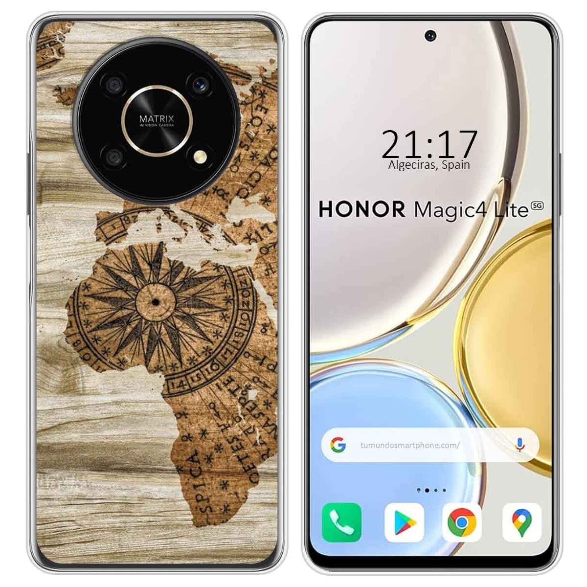 Funda Silicona para Huawei Honor Magic 4 Lite diseño Madera 07 Dibujos
