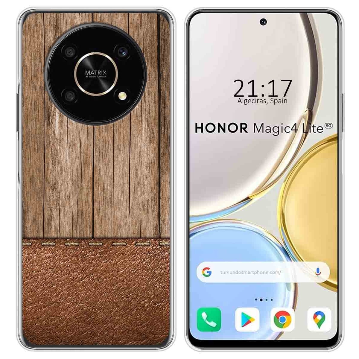 Funda Silicona para Huawei Honor Magic 4 Lite diseño Madera 09 Dibujos