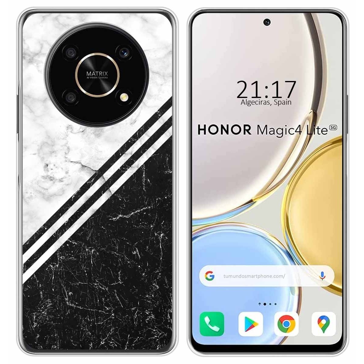 Funda Silicona para Huawei Honor Magic 4 Lite diseño Mármol 01 Dibujos