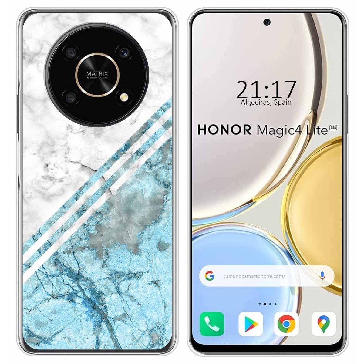 Funda Silicona para Huawei Honor Magic 4 Lite diseño Mármol 02 Dibujos