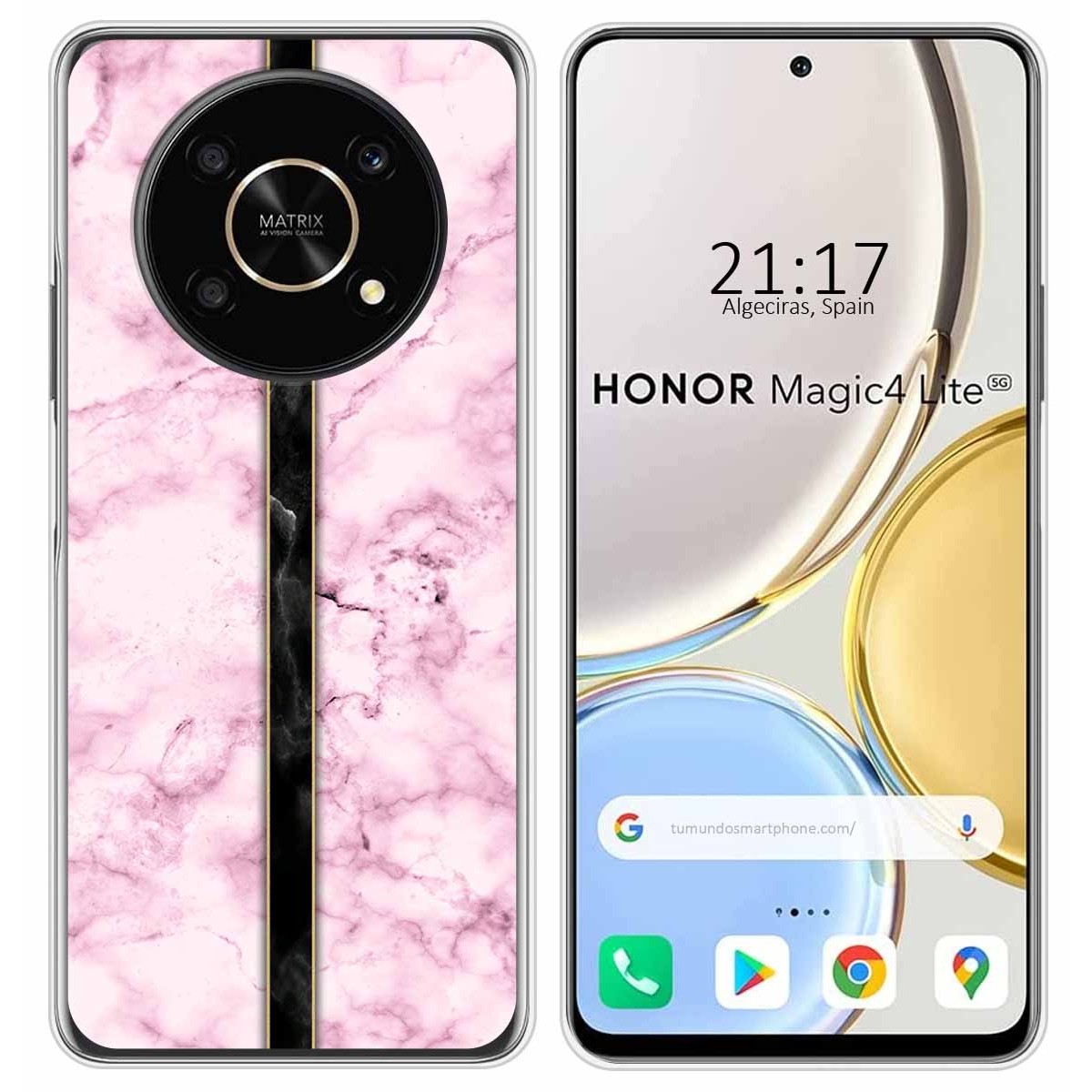 Funda Silicona para Huawei Honor Magic 4 Lite diseño Mármol 04 Dibujos