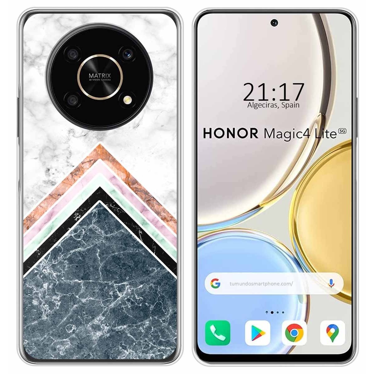 Funda Silicona para Huawei Honor Magic 4 Lite diseño Mármol 05 Dibujos