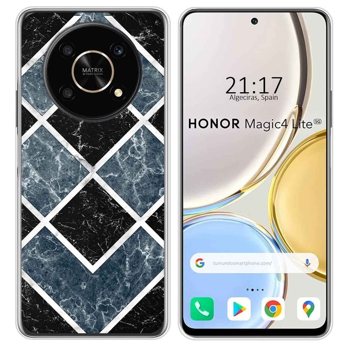 Funda Silicona para Huawei Honor Magic 4 Lite diseño Mármol 06 Dibujos