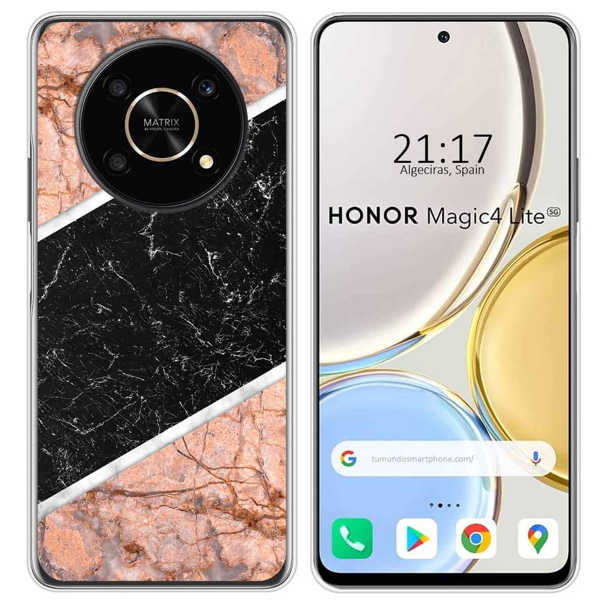 Funda Silicona para Huawei Honor Magic 4 Lite diseño Mármol 07 Dibujos