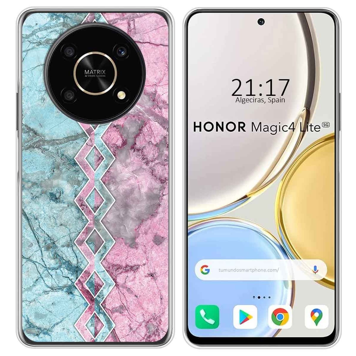 Funda Silicona para Huawei Honor Magic 4 Lite diseño Mármol 08 Dibujos