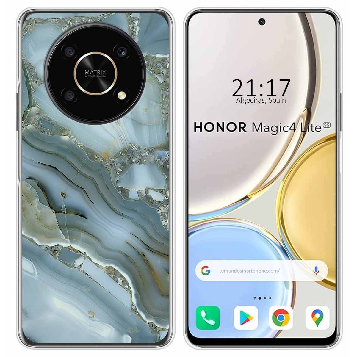 Funda Silicona para Huawei Honor Magic 4 Lite diseño Mármol 09 Dibujos