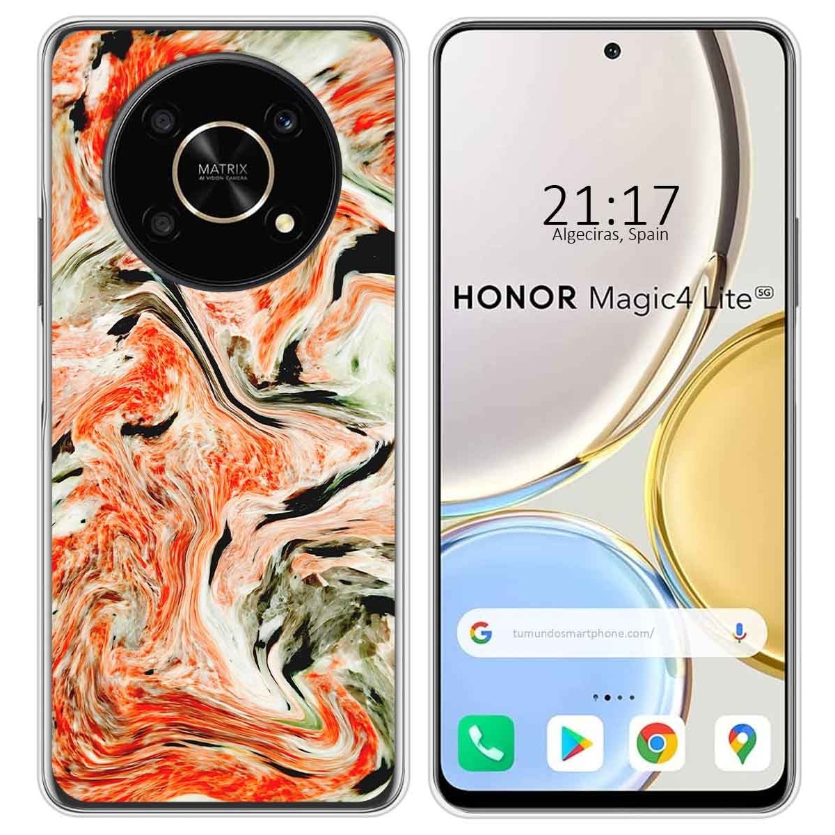 Funda Silicona para Huawei Honor Magic 4 Lite diseño Mármol 12 Dibujos