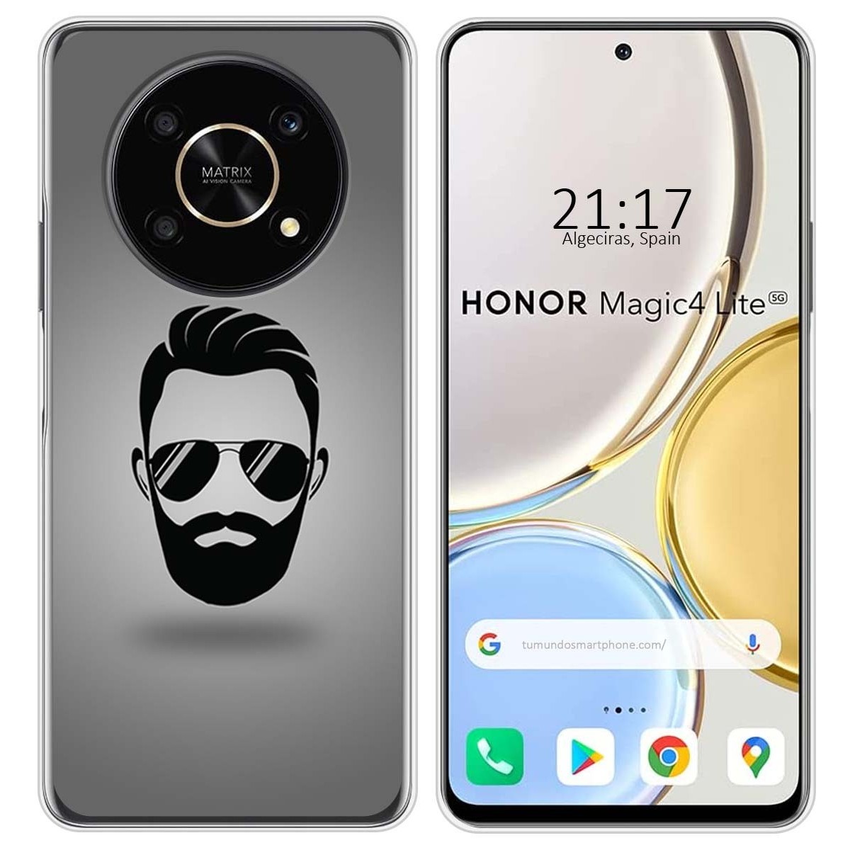 Funda Silicona para Huawei Honor Magic 4 Lite diseño Barba Dibujos