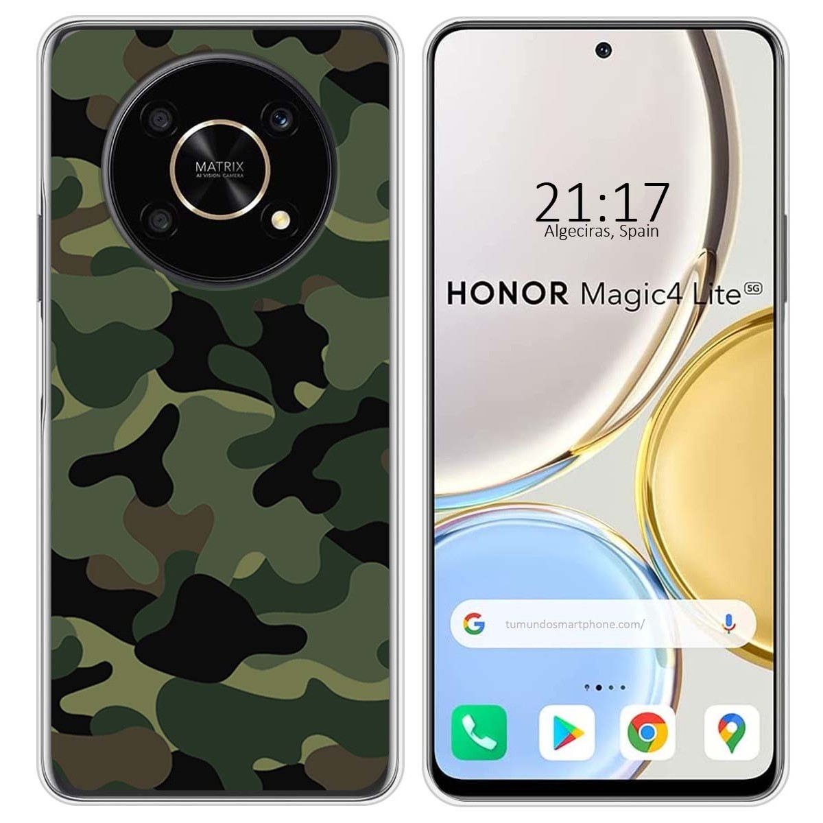 Funda Silicona para Huawei Honor Magic 4 Lite diseño Camuflaje Dibujos
