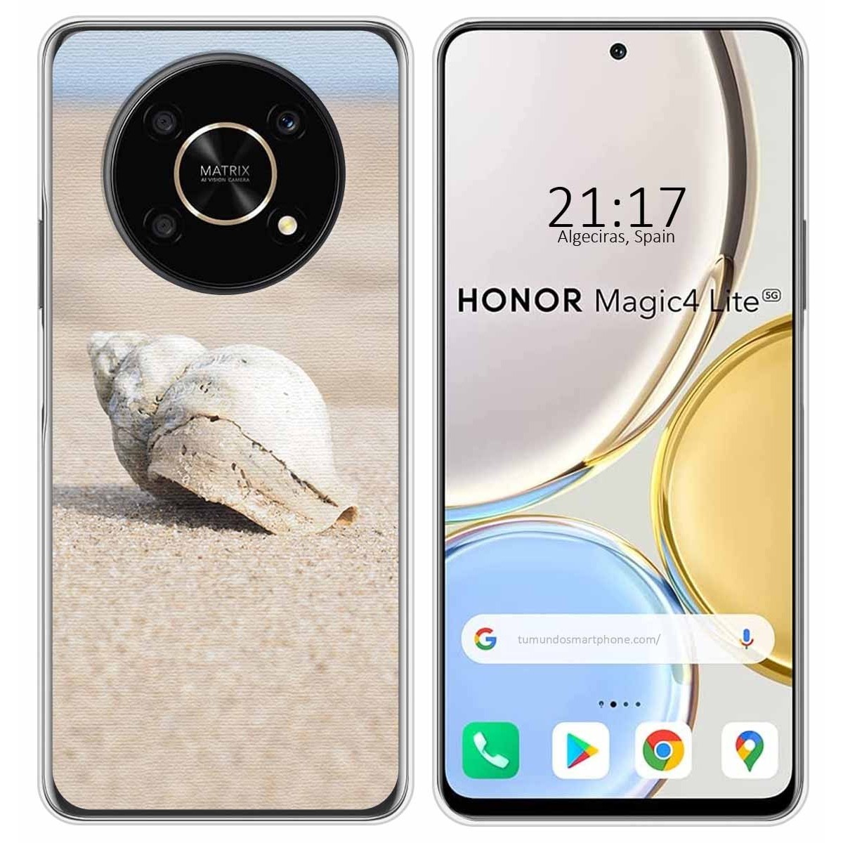 Funda Silicona para Huawei Honor Magic 4 Lite diseño Concha Dibujos