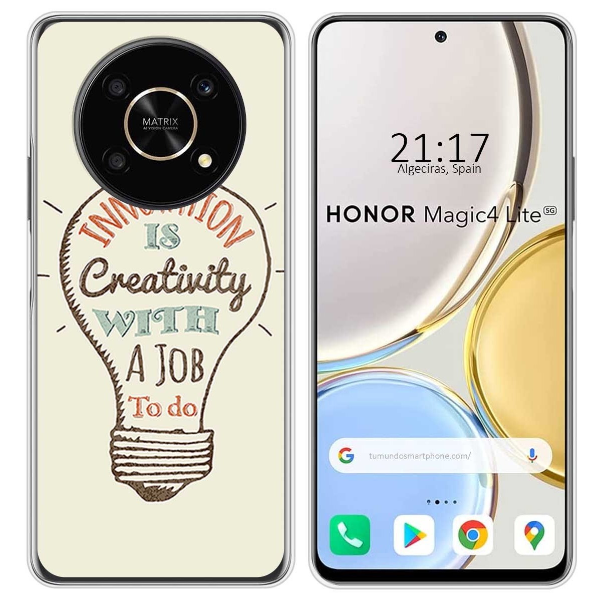 Funda Silicona para Huawei Honor Magic 4 Lite diseño Creativity Dibujos