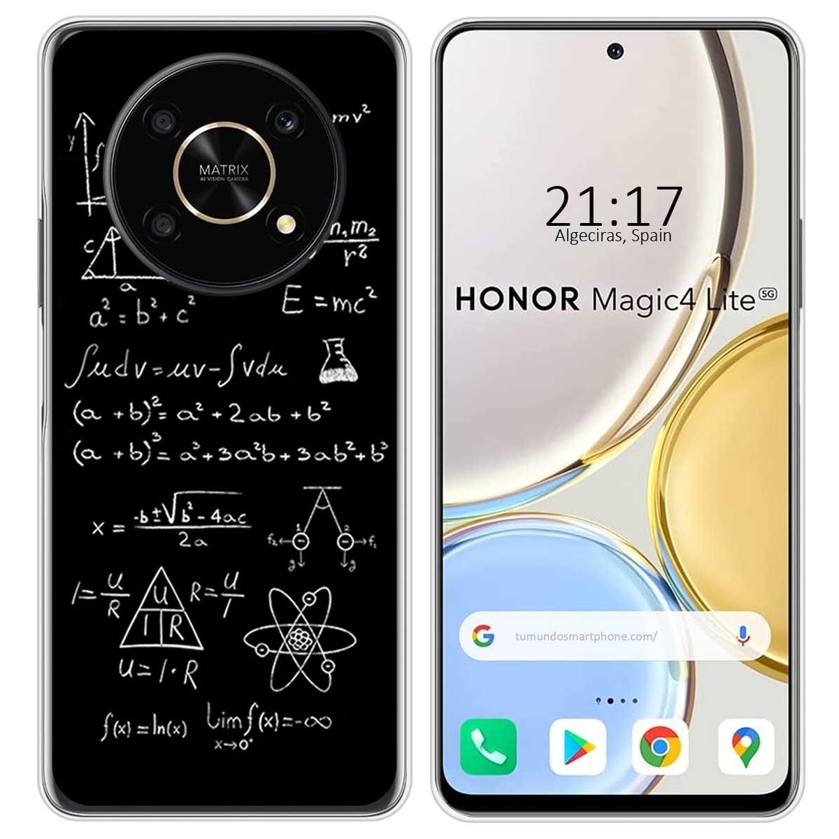 Funda Silicona para Huawei Honor Magic 4 Lite diseño Formulas Dibujos