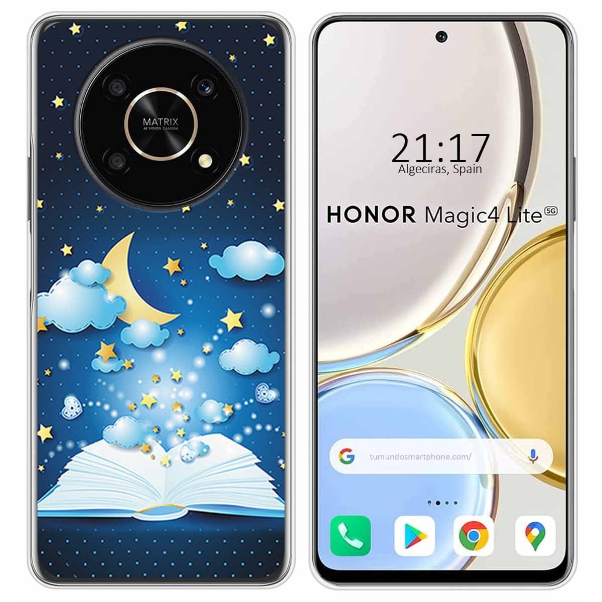 Funda Silicona para Huawei Honor Magic 4 Lite diseño Libro Cuentos Dibujos