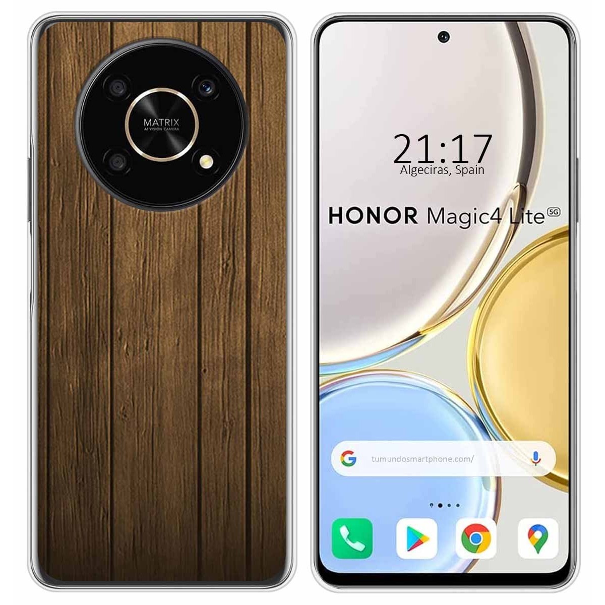 Funda Silicona para Huawei Honor Magic 4 Lite diseño Madera Dibujos