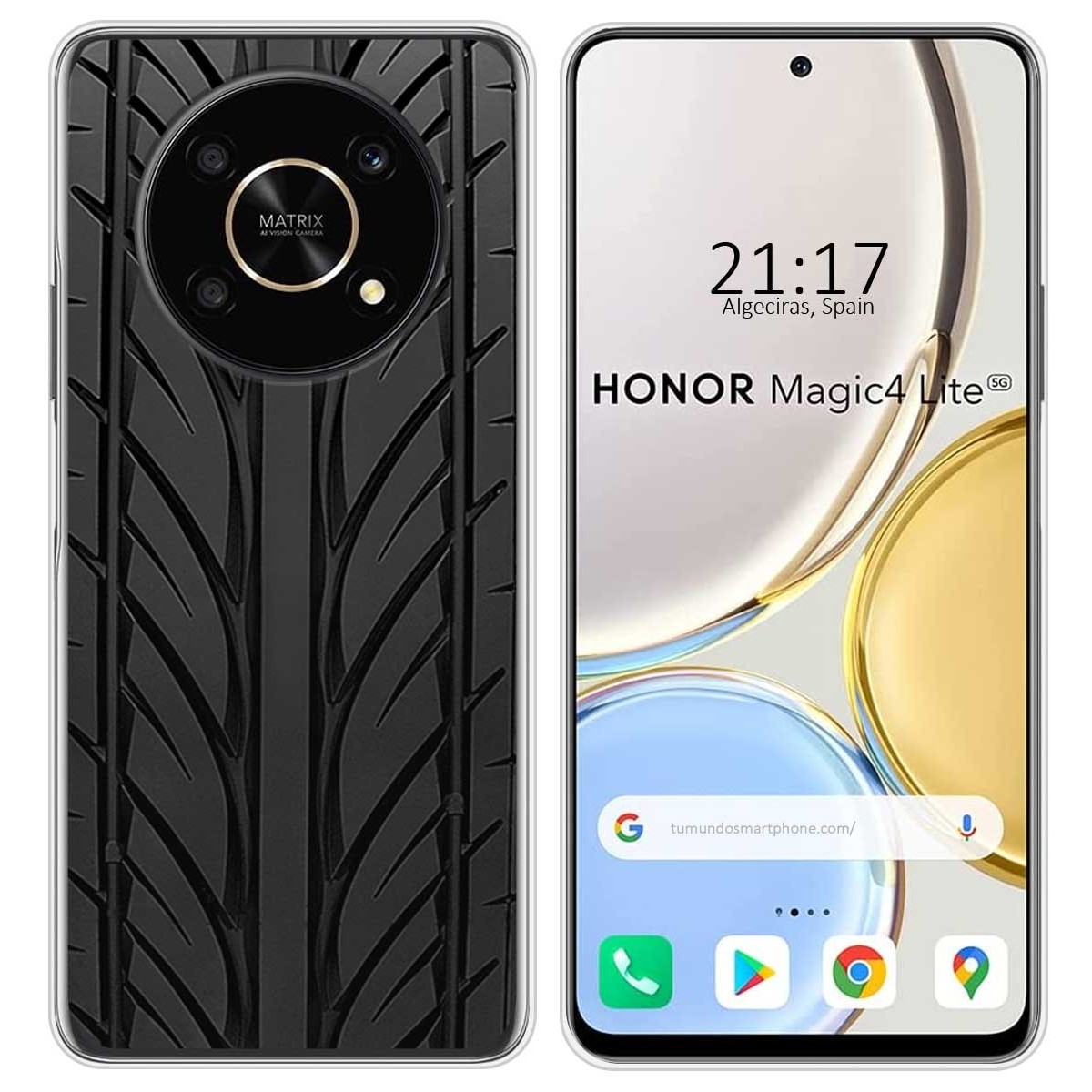 Funda Silicona para Huawei Honor Magic 4 Lite diseño Neumatico Dibujos