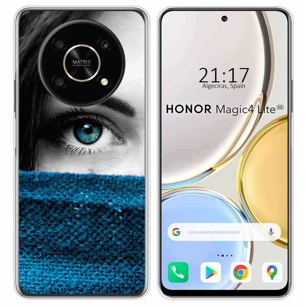 Funda Silicona para Huawei Honor Magic 4 Lite diseño Ojo Dibujos
