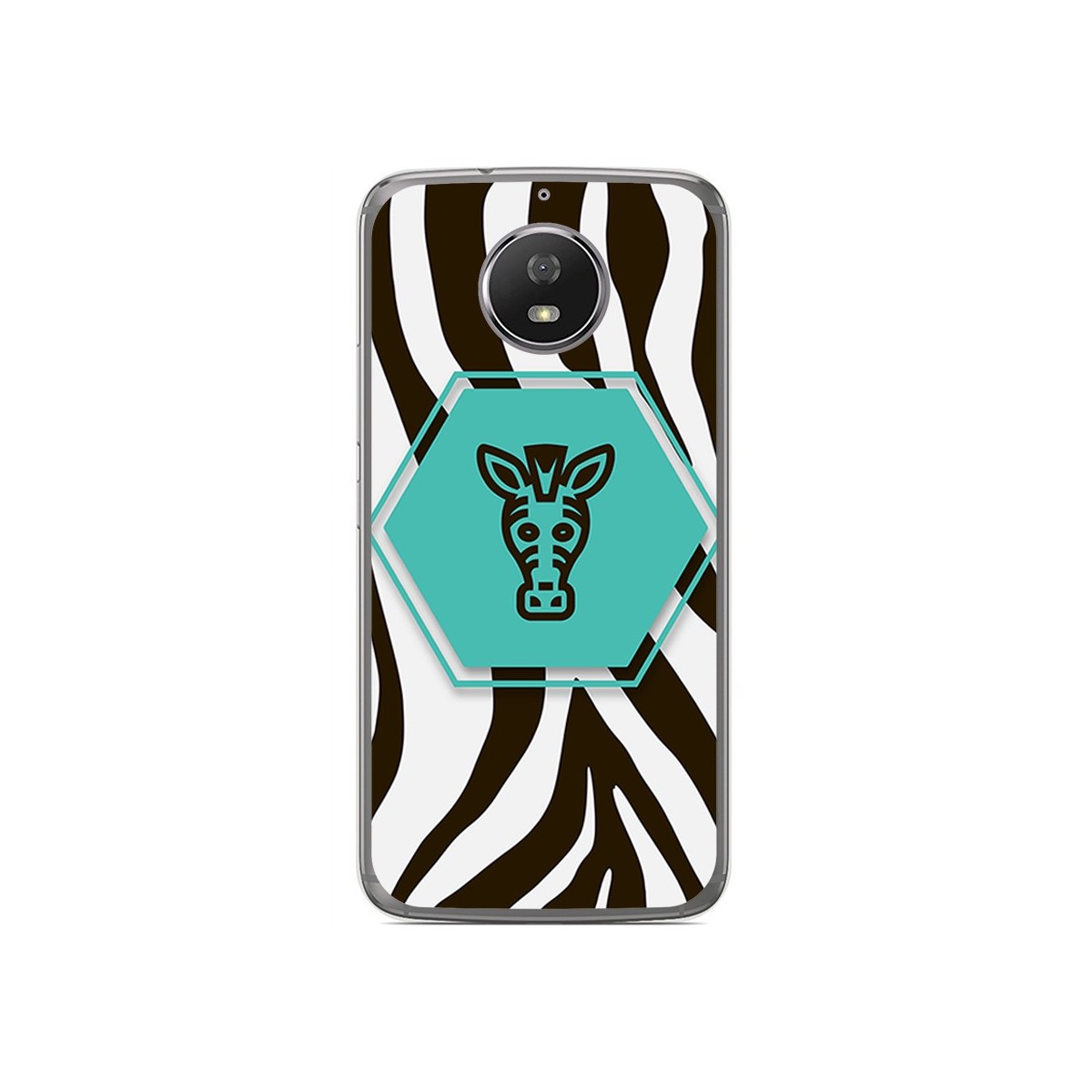 Funda Gel Tpu para Motorola Moto G5S Diseño Cebra Dibujos