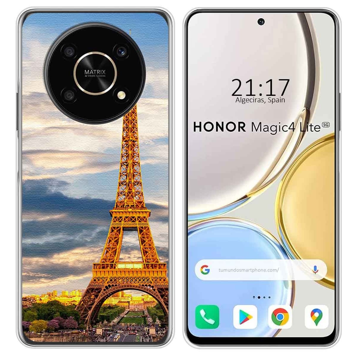 Funda Silicona para Huawei Honor Magic 4 Lite diseño Paris Dibujos
